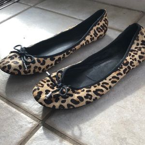 Leopard print flats